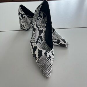 Zara Monochrome Snakeskin Heels